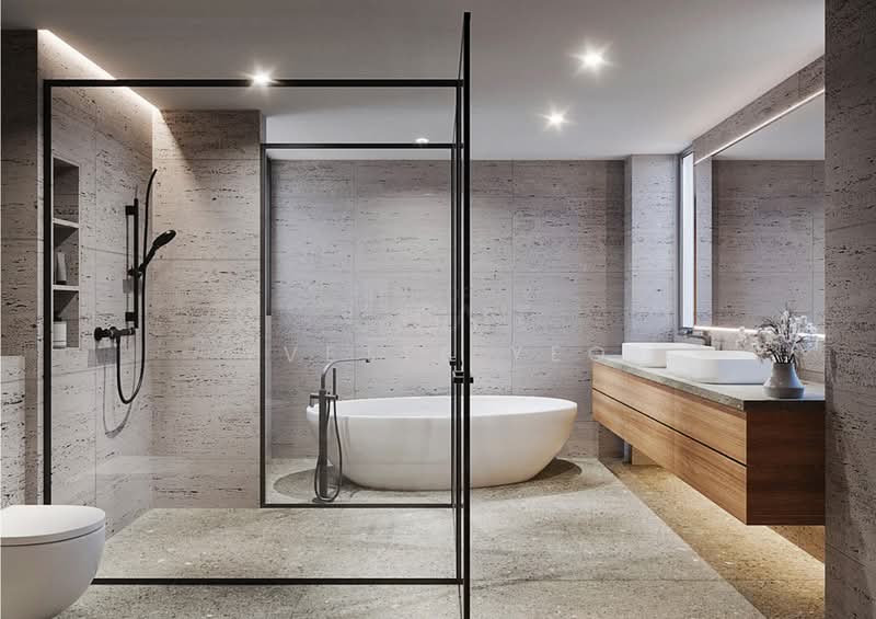 ❤️GIANT⚡️Brand New Listing 4 Lvls Inter-Terrace w Mezzanine, Attic & Lift in Seletar Hills Estate Terraced House For Sale at S$ 7,128,000 | PropertyGuru Singapore - Master Bathroom