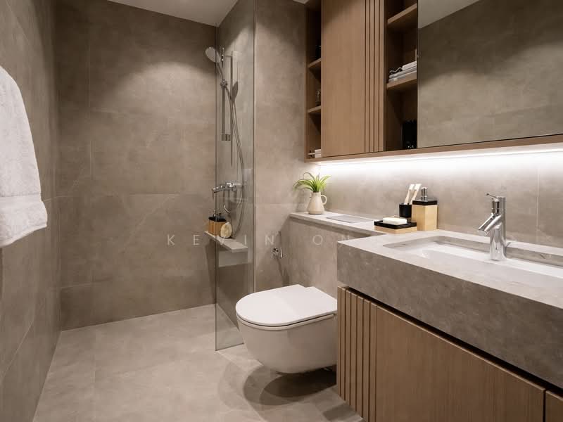 KI Residences At Brookvale Condominium For Sale at S$ 1,550,000 | PropertyGuru Singapore - Master Bathroom