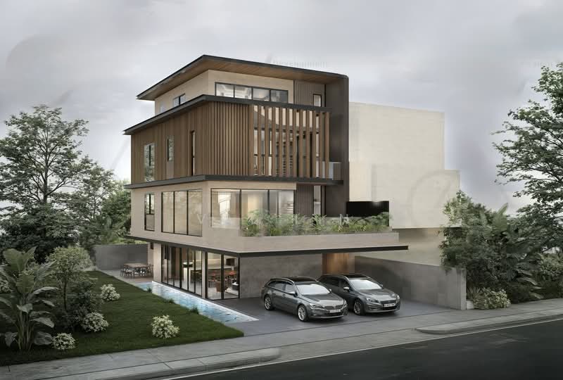 ◤ D19 Serangoon Gardens Brand New Semi-D Wide Frontage ❤️ Val Lin 8800 8688 Top Landed Transactor Semi-Detached House For Sale at S$ 8,280,000 | PropertyGuru Singapore - Exterior