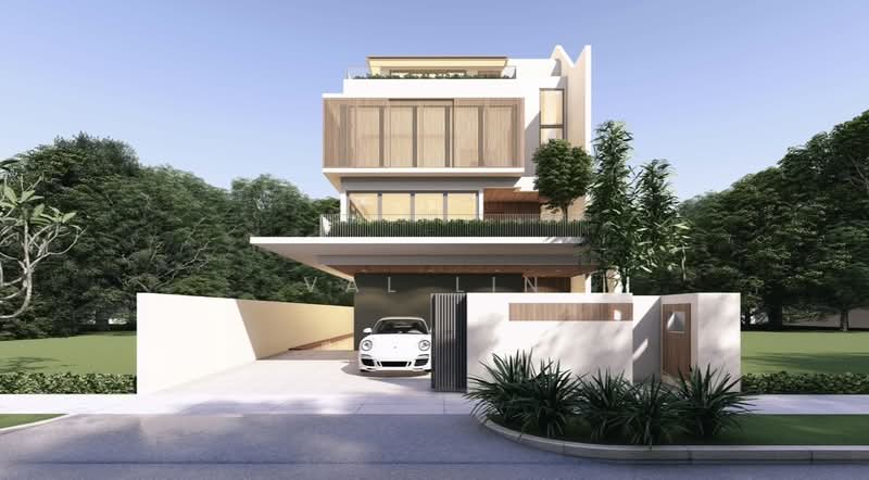 ◤ D19 Cheapest Serangoon Gardens Brand New Semi-D Wide Frontage ❤️ New List! Early Bird Customizable Semi-Detached House For Sale at S$ 8,280,000 | PropertyGuru Singapore - Exterior