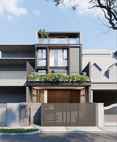 53 Jalan Ketumbit Terraced House For Sale at S$ 7,128,000 | PropertyGuru Singapore - Exterior