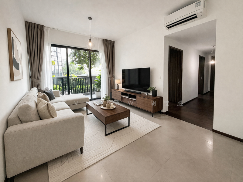Lentor Modern, 3 Lentor Central, 3 Bedrooms, 969 sqft, Condominium For Sale, by Kevin Aw 胡锦胜, 500075535 - Living Room - PropertyGuru.com.sg