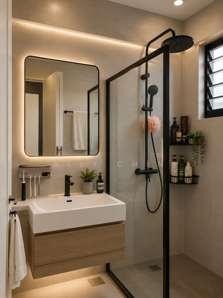 434 Hougang Avenue 8, 434 Hougang Avenue 8, 3 Bedrooms, 1,109 sqft, HDB Flat For Sale, by Ally Chin, 500075757 - Bathroom - PropertyGuru.com.sg
