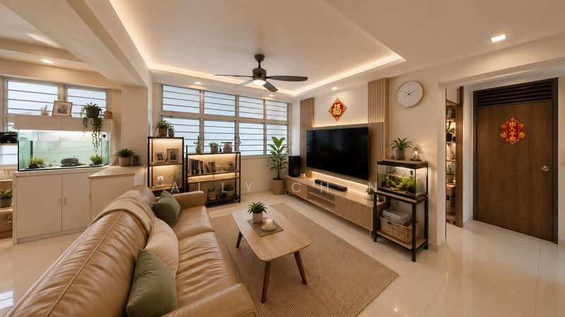 434 Hougang Avenue 8, 434 Hougang Avenue 8, 3 Bedrooms, 1,109 sqft, HDB Flat For Sale, by Ally Chin, 500075757 - Living Room - PropertyGuru.com.sg
