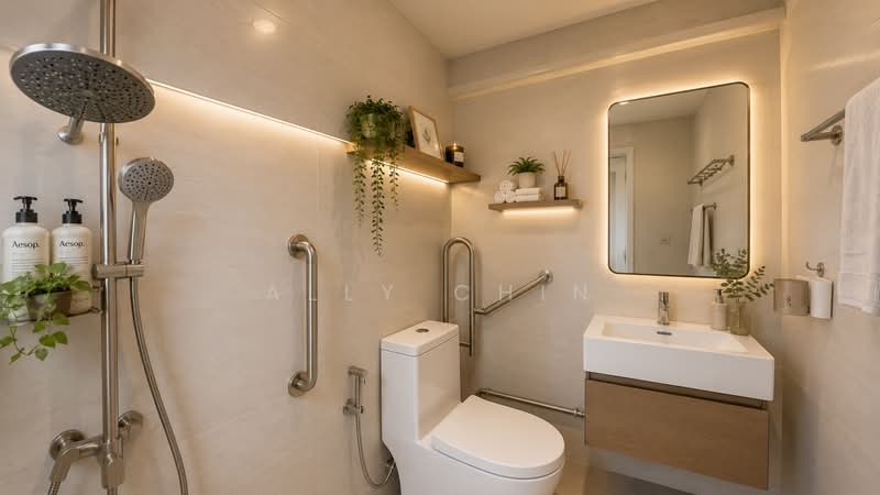 434 Hougang Avenue 8, 434 Hougang Avenue 8, 3 Bedrooms, 1,109 sqft, HDB Flat For Sale, by Ally Chin, 500075757 - Bathroom - PropertyGuru.com.sg