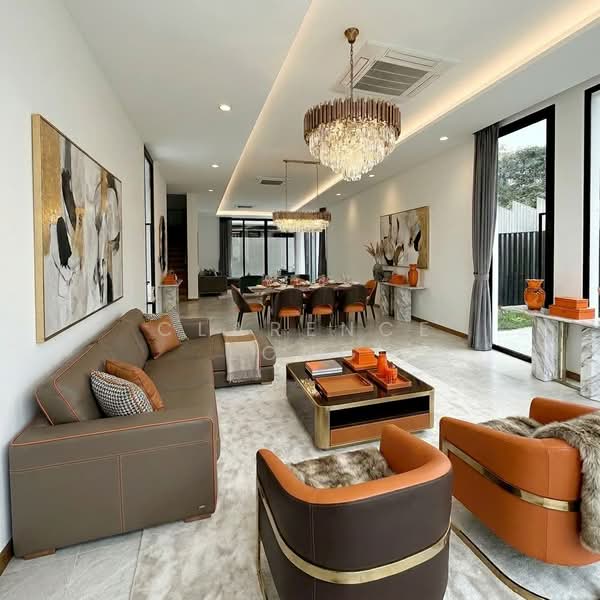 Binjai Vicinity Bukit Timah Detached Bungalow 1km to MGS Brand New, , 7 Bedrooms, 11,500 sqft, Detached House For Sale, by Clarence Long, 500075792 - Living Room (AI Generated) - PropertyGuru.com.sg