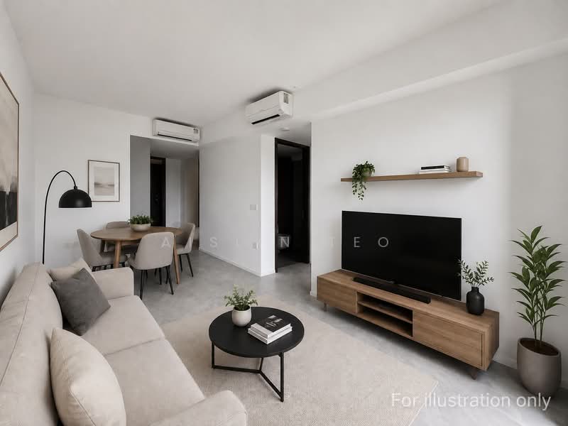 AMO Residence, 23 Ang Mo Kio Rise, 2 Bedrooms, 743 sqft, Condominium For Sale, by Aislin Teo, 500076725 - Living Room - PropertyGuru.com.sg