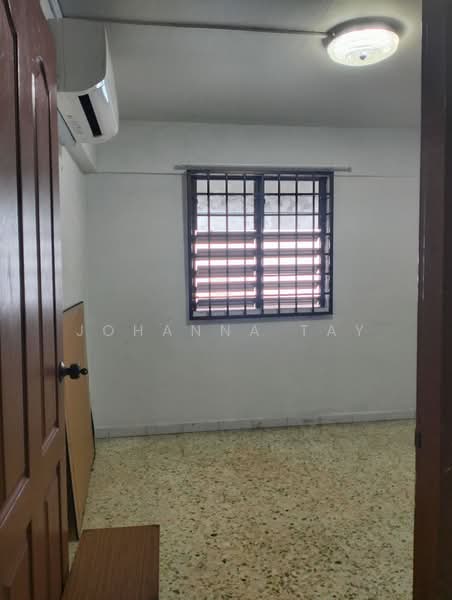 bedroom with aircon unit