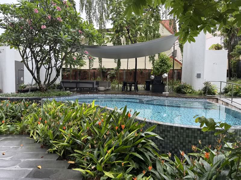 The Tembusu, 107 Tampines Road, 3 Bedrooms, 1,044 sqft, Condominium For Rent, by Thomas Yeo, 500077047 - BBQ pavilion with Pool - PropertyGuru.com.sg