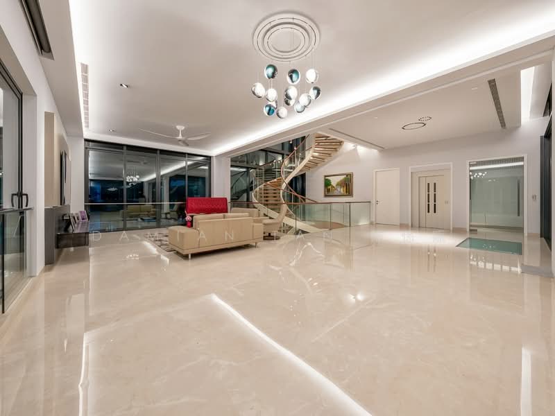 ⭐️RARE MODERN MASTERPIECE IN EWART PARK GCBA: 7-YEAR-OLD 2-STY DETACHED WITH POOL & BASEMENT!⭐️ Detached House For Sale at S$ 33,000,000 | PropertyGuru Singapore - Living Room