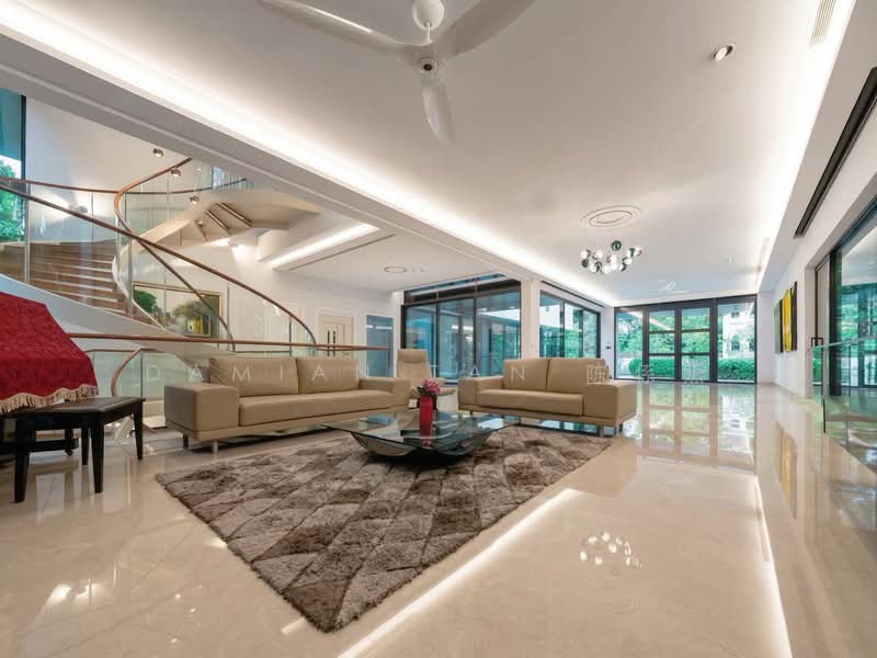 ⭐️RARE MODERN MASTERPIECE IN EWART PARK GCBA: 7-YEAR-OLD 2-STY DETACHED WITH POOL & BASEMENT!⭐️ Detached House For Sale at S$ 33,000,000 | PropertyGuru Singapore - Living Room