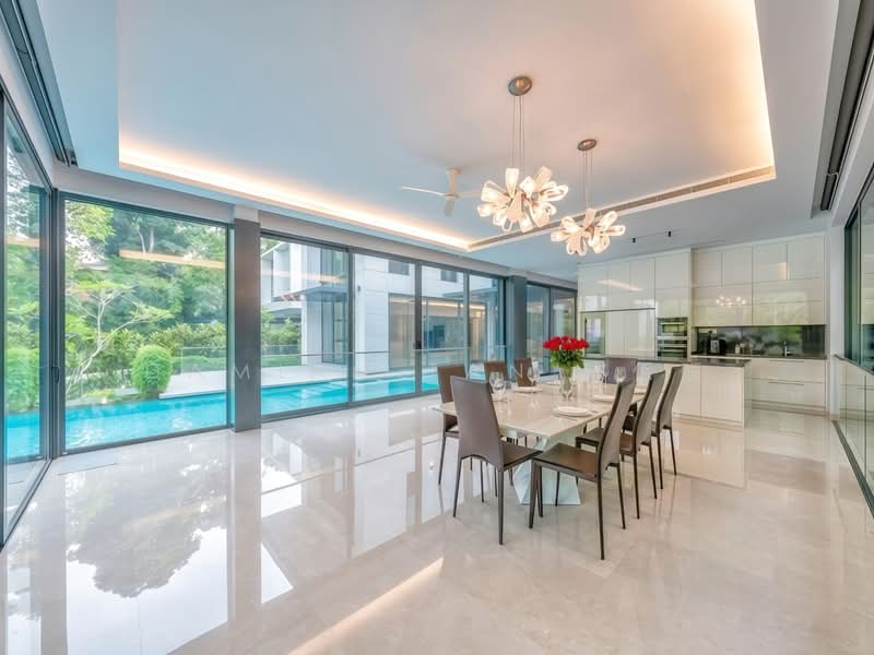⭐️RARE MODERN MASTERPIECE IN EWART PARK GCBA: 7-YEAR-OLD 2-STY DETACHED WITH POOL & BASEMENT!⭐️ Detached House For Sale at S$ 33,000,000 | PropertyGuru Singapore - Dining Room