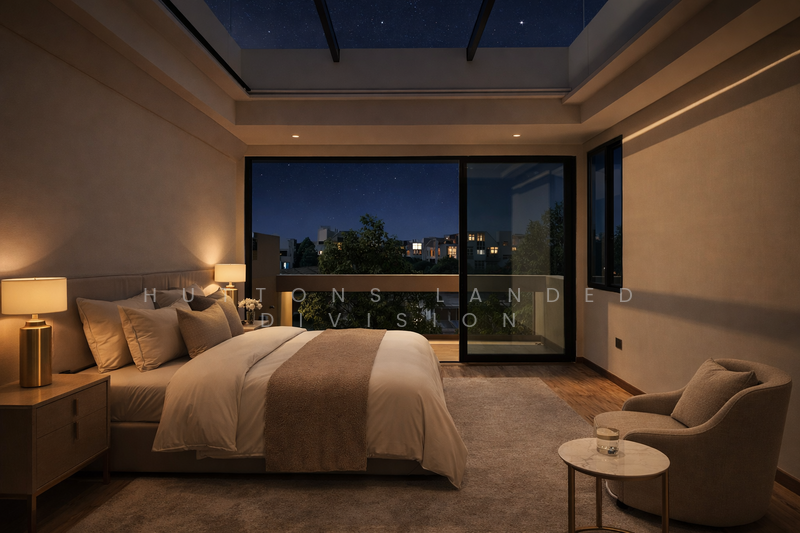 Majestic FH Terrace | Walk To MRT | 1KM To Tao Nan & CHIJ Terraced House For Sale at S$ 9,580,000 | PropertyGuru Singapore - Bedroom