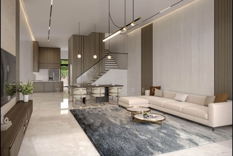 LAST UNIT LEFT! Brand New Springleaf Inter-Terrace 🍀 Terraced House For Sale at S$ 5,588,000 | PropertyGuru Singapore - Living Room