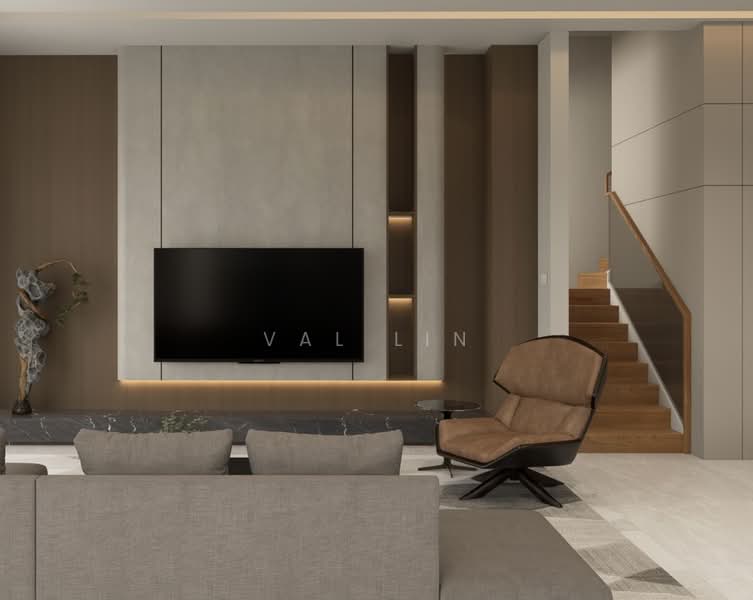 ◤ Bishan Brand New Semi-D with Lift & Pool ❤️ Rare Big Land Wide Frontage 12.7m, 1km Catholic High Semi-Detached House For Sale at S$ 11,800,000 | PropertyGuru Singapore - Living Room