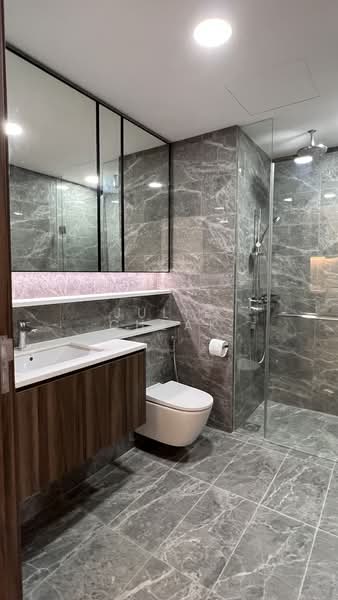 Lentor Modern, 3 Lentor Central, 1 Bedroom, 527 sqft, Condominium For Rent, by Julie Cheak, 500078591 - Bathroom - PropertyGuru.com.sg