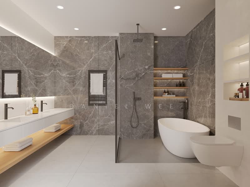 Luxe Terraced House For Sale at S$ 7,200,000 | PropertyGuru Singapore - Master Bathroom (Artist Impression)