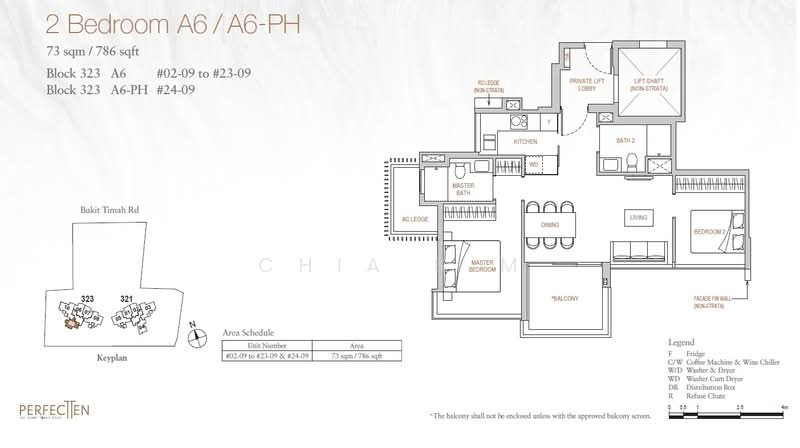 Perfect Ten, 323 Bukit Timah Road, 2 Bedrooms, 786 sqft, Condominium For Rent, by Chia S M, 500079520 - PropertyGuru.com.sg
