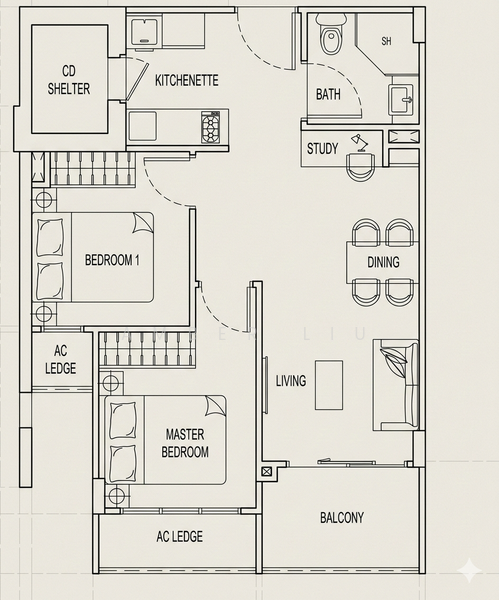 Cardiff Residence Condominium For Sale at S$ 1,100,000 | PropertyGuru Singapore
