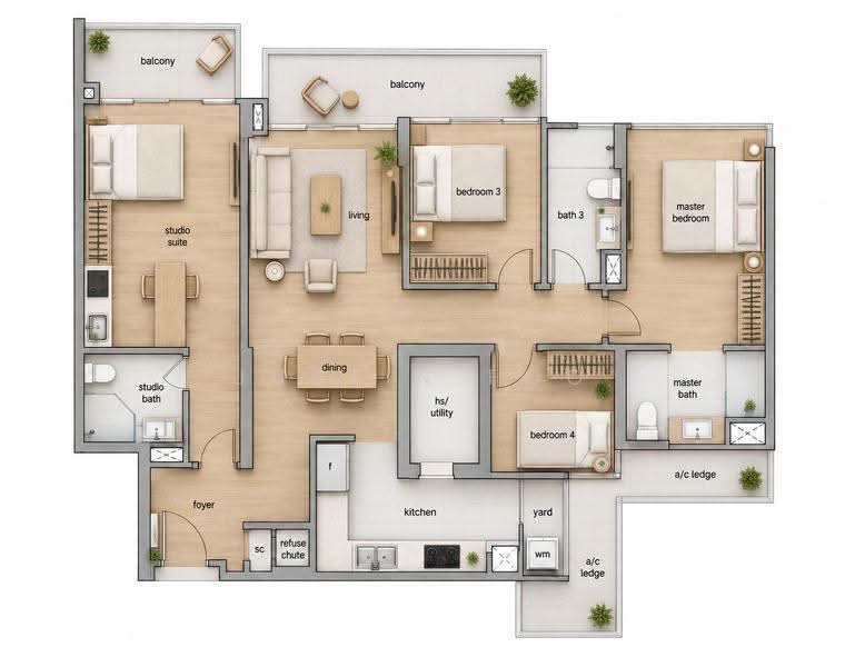Heron Bay, 51 Upper Serangoon View, Hougang / Punggol / Sengkang, 4 Bedrooms, 1,389 sqft, Executive Condominium For Sale, by Justin Foo, 500079737 - PropertyGuru.com.sg