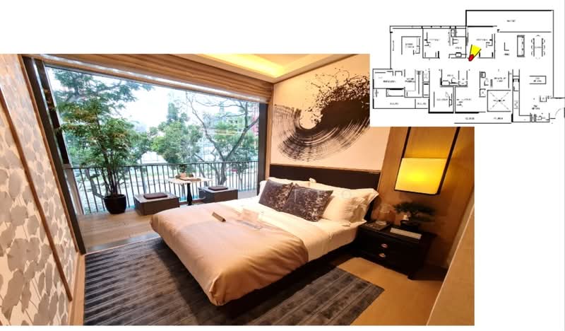 The Florence Residences Condominium For Sale at S$ 3,600,000 | PropertyGuru Singapore - Bedroom showflat
