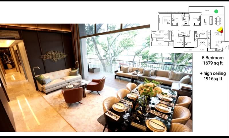 The Florence Residences Condominium For Sale at S$ 3,600,000 | PropertyGuru Singapore - Living Room showflat