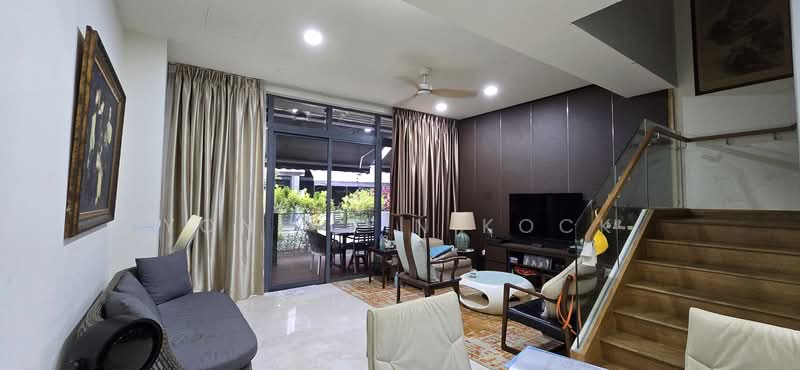 Belgravia Villas, Freehold Corner Terrace, Belgravia Drive, Cluster House, Ang Mo Kio Ave 5 Cluster House For Sale at S$ 4,200,000 | PropertyGuru Singapore - Lvl 1 - Living Room