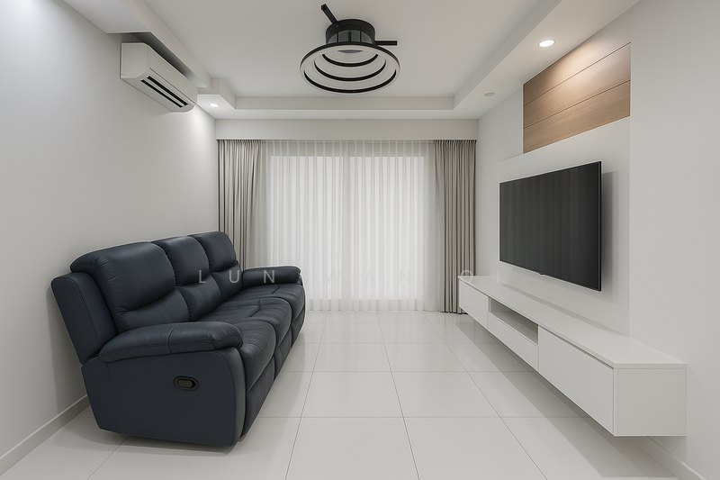 Riverparc Residence Executive Condominium For Sale at S$ 1,580,000 | PropertyGuru Singapore - Living Room