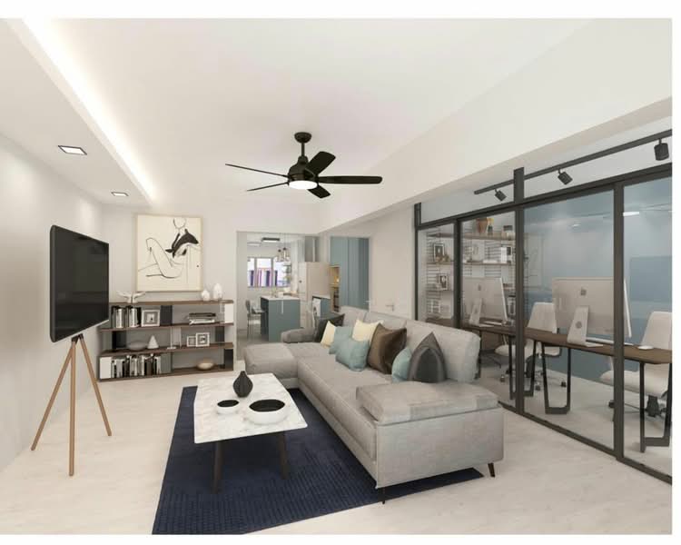 Living Room - 3D rendering