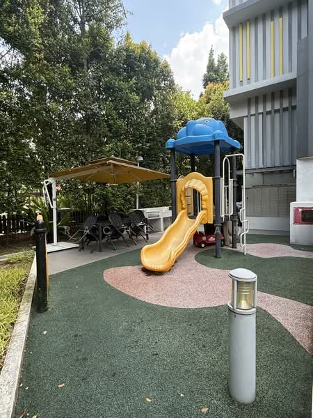 Playground and bbq area