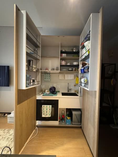 OUE Twin Peaks, 33 Leonie Hill Road, 1 Bedroom, 570 sqft, Condominium For Rent, by Simon Lim, 500081981 - Kitchen - PropertyGuru.com.sg