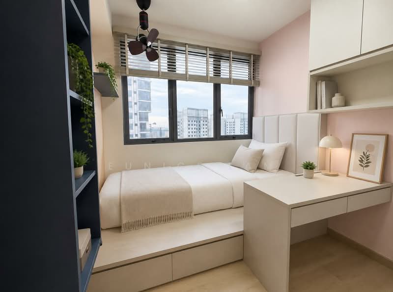 High Park Residences, 21 Fernvale Road, 2 Bedrooms, 667 sqft, Condominium For Rent, by Eunice Lam, 500082589 - Artist Impression | Common Bedroom - PropertyGuru.com.sg