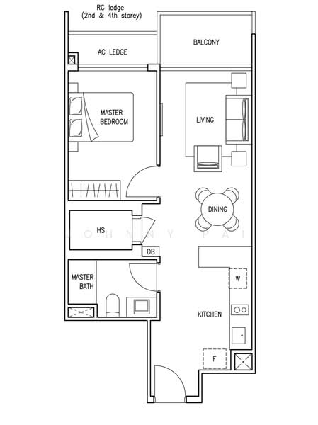 Kovan Jewel, 51 Kovan Road, 1 Bedroom, 620 sqft, Condominium For Rent, by Johnny Pai, 500082752 - PropertyGuru.com.sg