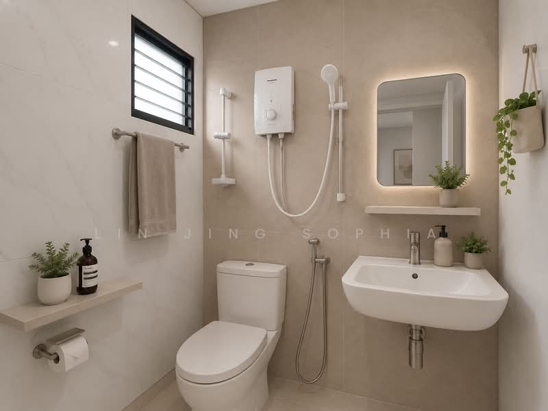 108 Ang Mo Kio Avenue 4, 108 Ang Mo Kio Avenue 4, 2 Bedrooms, 721 sqft, HDB Flat For Sale, by Lin Jing Sophia, 500082942 - Bathroom - PropertyGuru.com.sg