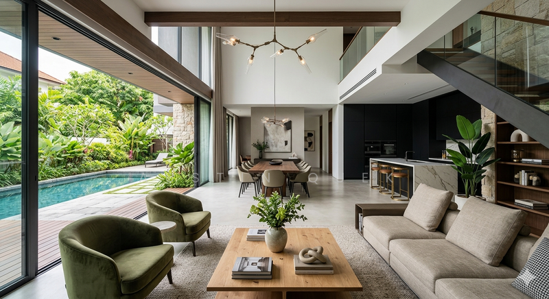⭐️ C.H.E.A.P Brand New Designer Landed Homes ⭐️ Terraced House For Sale at S$ 5,588,000 | PropertyGuru Singapore - Living Room