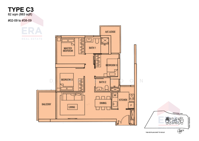 Alex Residences, 28 Alexandra View, 3 Bedrooms, 883 sqft, Apartment For Sale, by Dennis Soon, 500084581 - PropertyGuru.com.sg