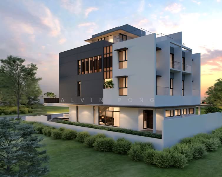 Brand New 3.5 Stys Semi-Detached with Attic, Pool & Home Lift in Kembangan Estate Semi-Detached House For Sale at S$ 6,300,000 | PropertyGuru Singapore - Exterior