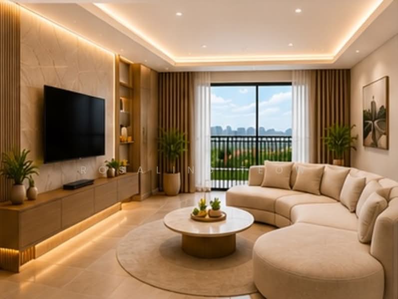 37 Marsiling Drive, 37 Marsiling Drive, 3 Bedrooms, 1,302 sqft, HDB Flat For Sale, by Rosalind Teow, 500086238 - Living Room_Artists' Impression - PropertyGuru.com.sg