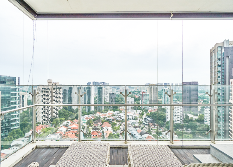 Breathtaking panoramic views /Freehold/ 4-Bed Condo Condominium For Sale at S$ 20,888,888 | PropertyGuru Singapore - Balcony