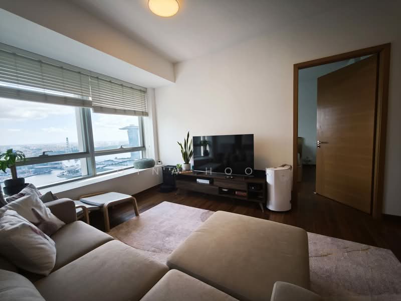 The Sail @ Marina Bay, 2 Marina Boulevard, 2 Bedrooms, 1,033 sqft, Condominium For Rent, by Gina Hoon, 500086298 - Living Room - PropertyGuru.com.sg
