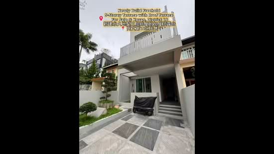 Design & Build Rare 2657sf D19 Freehold 3-storey Terrace with Roof Terrace @ Kovan Terraced House For Sale at S$ 7,780,000 | PropertyGuru Singapore