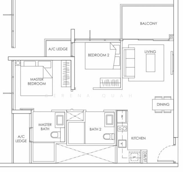 The Alps Residences, Tampines Avenue 10, 2 Bedrooms, 700 sqft, Condominium For Rent, by Serena Quah, 500086842 - PropertyGuru.com.sg