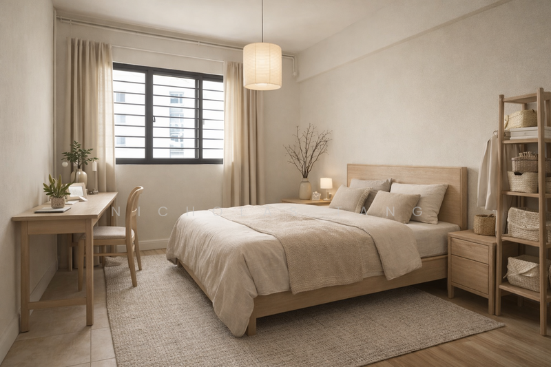 277 Tampines Street 22 HDB Flat For Sale at S$ 630,000 | PropertyGuru Singapore - Bedroom 1 (render)