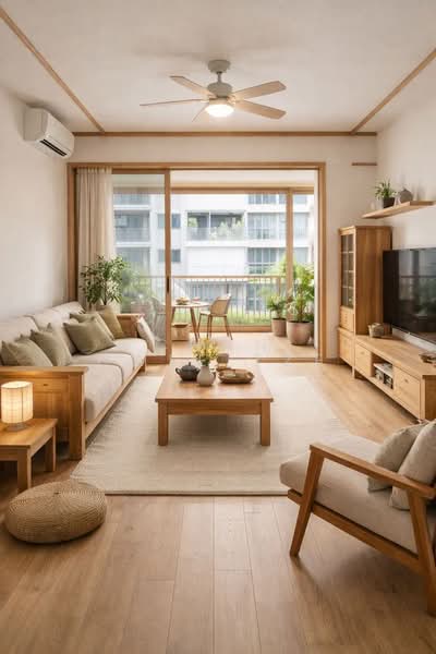 Rivercove Residences EC Condominium For Sale at S$ 2,080,000 | PropertyGuru Singapore - Living Room