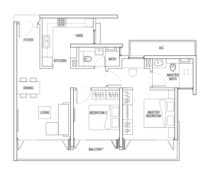 Kallang Riverside, 51 Kampong Bugis, 2 Bedrooms, 1,001 sqft, Condominium For Rent, by Ivor Tan, 500087476 - PropertyGuru.com.sg