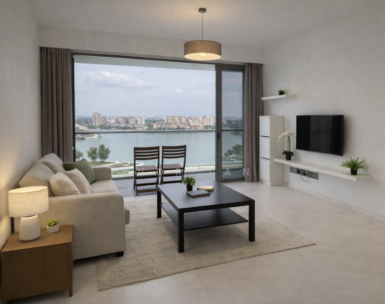 Kallang Riverside, 51 Kampong Bugis, 2 Bedrooms, 1,001 sqft, Condominium For Rent, by Ivor Tan, 500087476 - Living Room - PropertyGuru.com.sg