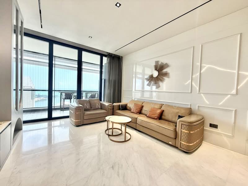 South Beach Residences, 28 South Beach Road, 3 Bedrooms, 2,099 sqft, Condominium For Rent, by Kenneth Yeo, 500087696 - Living Room - PropertyGuru.com.sg