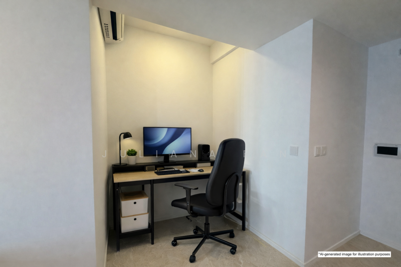 Piccadilly Grand, 5 Northumberland Road, 1 Bedroom, 517 sqft, Condominium For Rent, by Juliana Fan, 500088638 - Study - PropertyGuru.com.sg