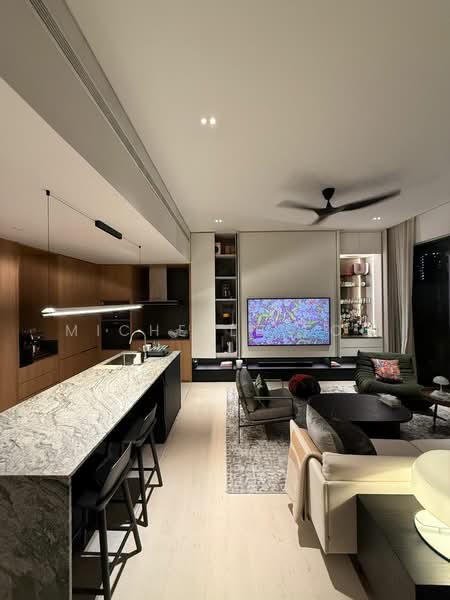 Robertson Blue, 88 Robertson Quay, 2 Bedrooms, 1,238 sqft, Apartment For Rent, by Michelle Foo, 500088935 - Living Room - PropertyGuru.com.sg