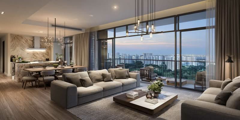◤ Thomson MRT Brand New Condo by UOL CapitaLand - Developer Sale VIP Sale Gallery Preview Condominium For Sale at S$ 3,568,000 | PropertyGuru Singapore - Living Room